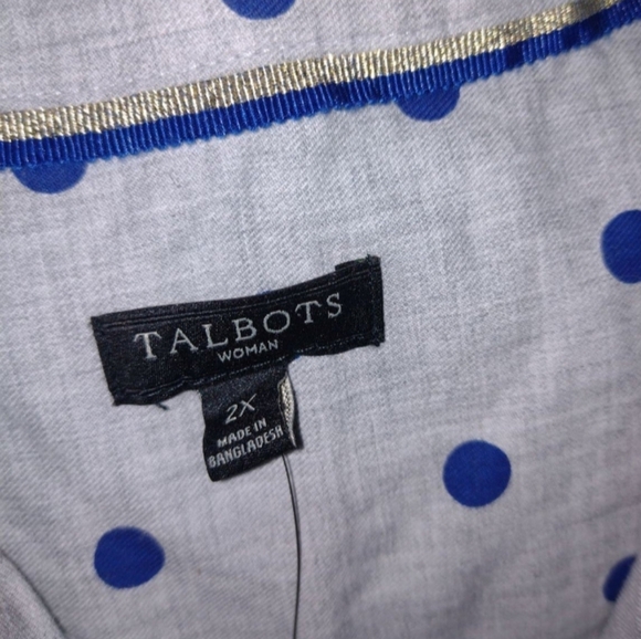 Talbot Women's Polka Dot Button Down Shirt #NEW - Picture 2 of 7